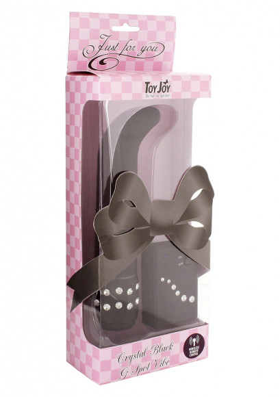 Чёрный вибромассажер G-точки CRYSTAL G-SPOT - 15 см. Чёрный вибромассажер G-точки CRYSTAL G-SPOT - 15 см.