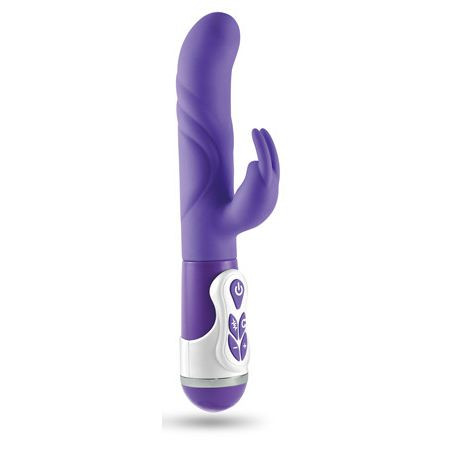 Фиолетовый вибратор Lusty Bunny - 23 см. Фиолетовый вибратор Lusty Bunny - 23 см.