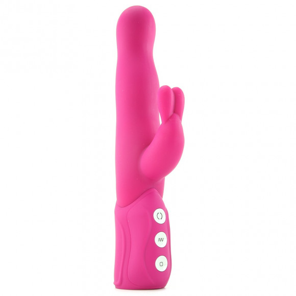 Розовый хай-тек вибромассажер iVibe Select iRabbit - 26 см.