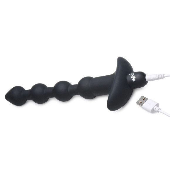 Черные анальные бусы с вибрацией и пультом ДУ 28X Remote Control Vibrating Silicone Anal Beads - 19 см. Черные анальные бусы с вибрацией и пультом ДУ 28X Remote Control Vibrating Silicone Anal Beads - 19 см.