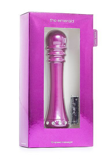 Вибратор с ребристой головкой The Emerald Purple - 16,3 см. Вибратор с ребристой головкой The Emerald Purple - 16,3 см.