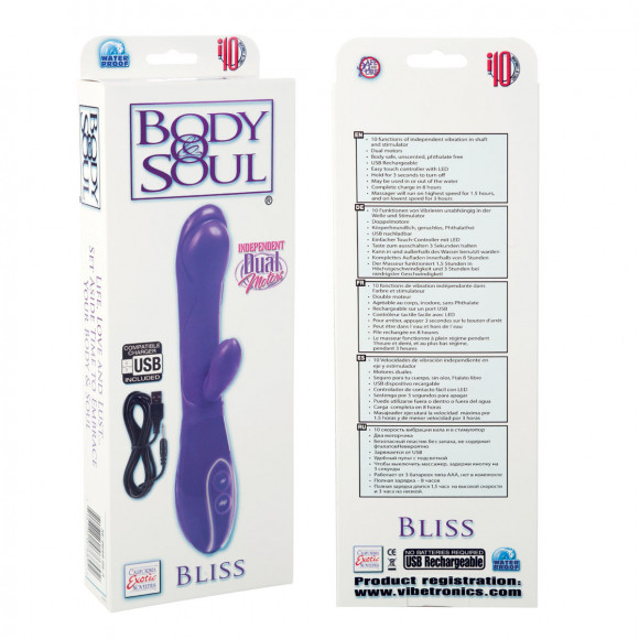 Фиолетовый вибратор Body & Soul Bliss Purple