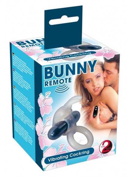 Эрекционное виброкольцо Bunny Remote Cockring с пультом ДУ Эрекционное виброкольцо Bunny Remote Cockring с пультом ДУ