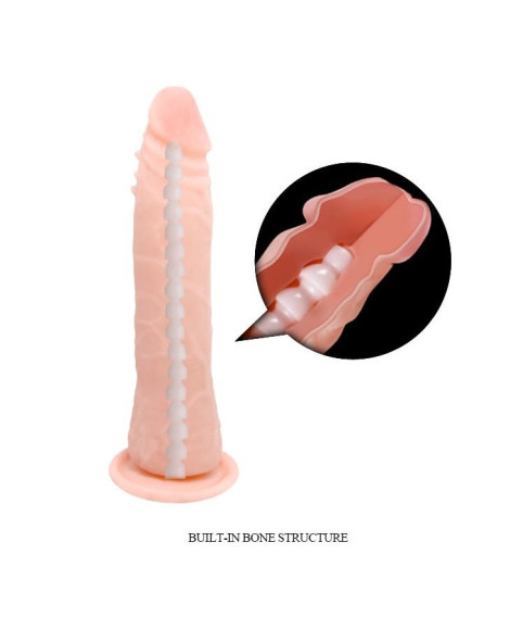 Гнущийся фаллоимитатор телесного цвета - 20 см. Гнущийся фаллоимитатор телесного цвета - 20 см.