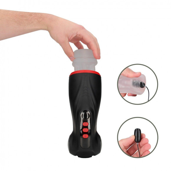 Интерактивный мастурбатор Raven с вакуумом, вибрацией и подсветкой Интерактивный мастурбатор Raven с вакуумом, вибрацией и подсветкой