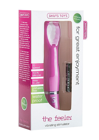 Розовый вибростимулятор The Feeler - 18 см.