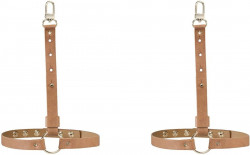Коричневые гартеры с металлической фурнитурой Коричневые гартеры с металлической фурнитурой