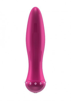 Вибратор-торпеда с кристалликами The Gem Pink - 16,6 см.