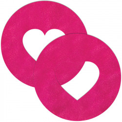 Розовые круглые пестисы с сердечками Розовые круглые пестисы с сердечками