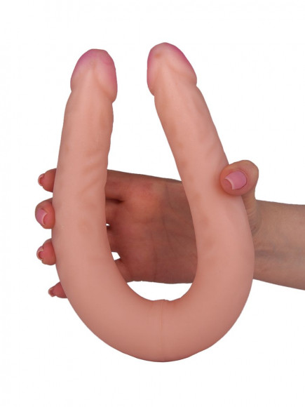 Двусторонний фаллоимитатор из неоскин - 42,5 см. Двусторонний фаллоимитатор из неоскин - 42,5 см.