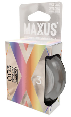 Экстремально тонкие презервативы в железном кейсе MAXUS 003 Extra Thin - 3 шт.