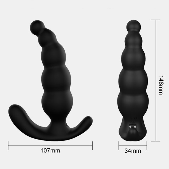 Черный анальный вибромассажер Dipper-RCT - 14,8 см. Черный анальный вибромассажер Dipper-RCT - 14,8 см.
