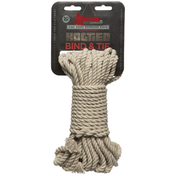 Бондажная пеньковая верёвка Kink Bind & Tie Hemp Bondage Rope 50 Ft - 15 м. Бондажная пеньковая верёвка Kink Bind & Tie Hemp Bondage Rope 50 Ft - 15 м.