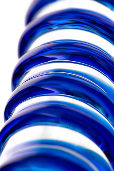 Двусторонний стеклянный фаллоимитатор с рельефом - 22 см. Двусторонний стеклянный фаллоимитатор с рельефом - 22 см.