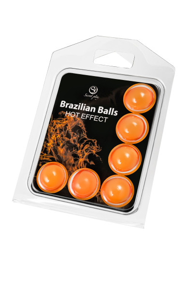 Набор из 6 шариков с массажным маслом Brazilian Balls с разогревающим эффектом Набор из 6 шариков с массажным маслом Brazilian Balls с разогревающим эффектом