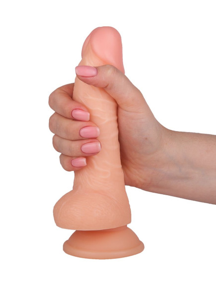 Телесный фаллоимитатор на присоске Soulful - 19 см. Телесный фаллоимитатор на присоске Soulful - 19 см.