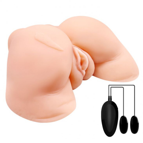 Телесная вибровагина Julie с 2 рабочими отверстиями Телесная вибровагина Julie с 2 рабочими отверстиями