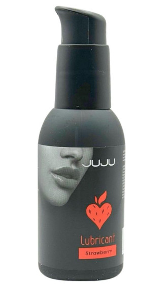 Съедобный лубрикант JUJU Strawberry с ароматом клубники - 100 мл. Съедобный лубрикант JUJU Strawberry с ароматом клубники - 100 мл.