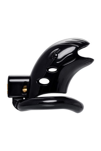 Черный мужской пояс верности из пластика Черный мужской пояс верности из пластика