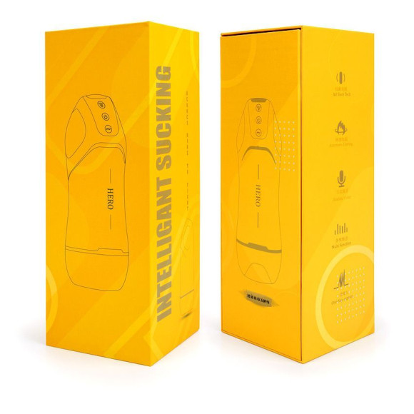 Белый вибромастурбатор Hero с режимом вакуума