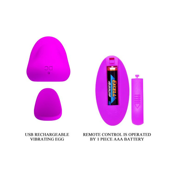 Лиловая вибровкладка в трусики Lisa с пультом ДУ Лиловая вибровкладка в трусики Lisa с пультом ДУ