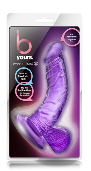 Фиолетовый фаллоимитатор Sweet n Hard 8 - 16,5 см. Фиолетовый фаллоимитатор Sweet n Hard 8 - 16,5 см.