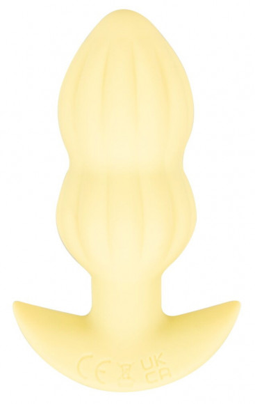Желтая анальная пробка с вибрацией Cuties Vibrating Mini Butt Plug - 8 см. Желтая анальная пробка с вибрацией Cuties Vibrating Mini Butt Plug - 8 см.