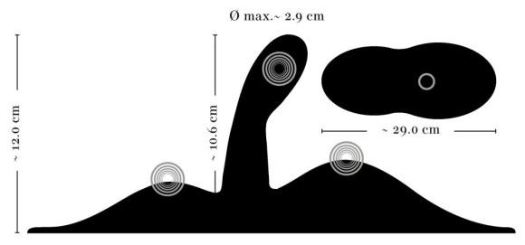 Черная виброподушка с 3 моторами Vibepad 3