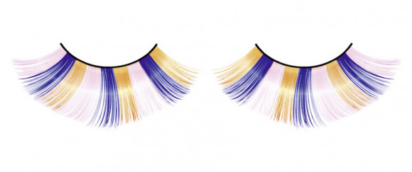 Голубо-розово-желтые пушистые ресницы Голубо-розово-желтые пушистые ресницы