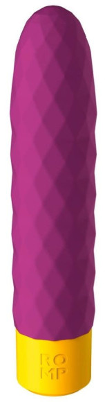 Лиловый рельефный мини-вибростимулятор Romp Beat - 15 см. Лиловый рельефный мини-вибростимулятор Romp Beat - 15 см.