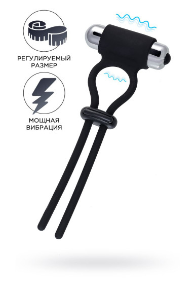 Черное эрекционное лассо на пенис Jat Черное эрекционное лассо на пенис Jat