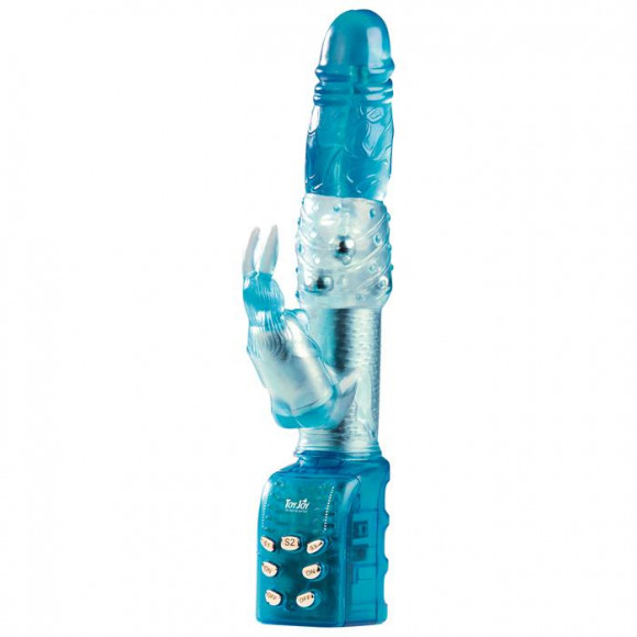 Голубой вибратор Jack The Rabbit Pearl Blue - 27 см. Голубой вибратор Jack The Rabbit Pearl Blue - 27 см.