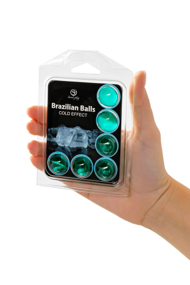 Набор из 6 шариков с массажным маслом Brazilian Balls с охлаждающим эффектом Набор из 6 шариков с массажным маслом Brazilian Balls с охлаждающим эффектом
