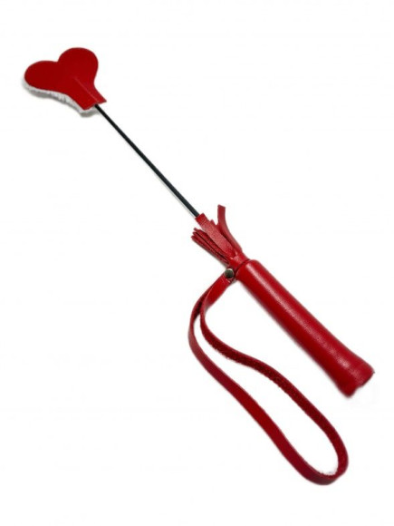 Красно-белый кожаный мини-стек - 36 см. Красно-белый кожаный мини-стек - 36 см.