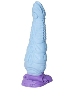 Голубой фантазийный фаллоимитатор Снежный дракон - 28,5 см. Голубой фантазийный фаллоимитатор Снежный дракон - 28,5 см.