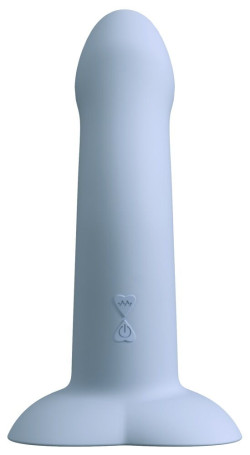 Голубой вибростимулятор на присоске Heart Guy - 17 см.