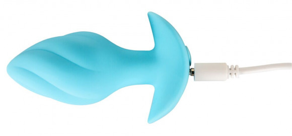 Голубая анальная пробка с вибрацией Cuties Vibrating Mini Butt Plug - 8 см. Голубая анальная пробка с вибрацией Cuties Vibrating Mini Butt Plug - 8 см.