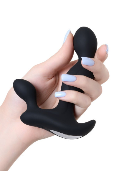 Черный вибромассажер простаты Vela - 12 см. Черный вибромассажер простаты Vela - 12 см.