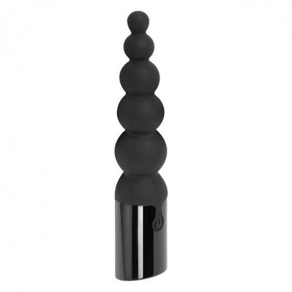 Черный вибратор-ёлочка Enamorment Ribbed Vibe - 18,2 см. Черный вибратор-ёлочка Enamorment Ribbed Vibe - 18,2 см.