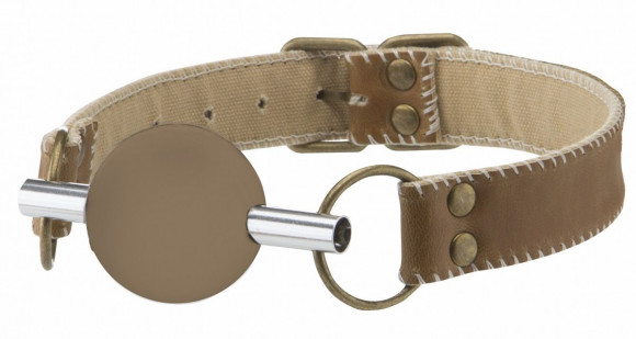 Коричневый силиконовый кляп-шар на кожаных ремешках Коричневый силиконовый кляп-шар на кожаных ремешках