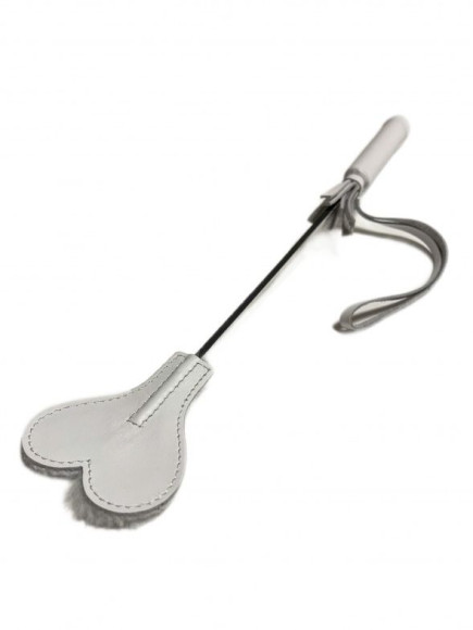 Белый кожаный мини-стек - 36 см. Белый кожаный мини-стек - 36 см.