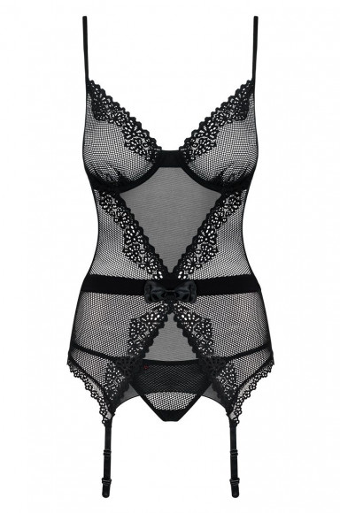 Грация в мелкую сетку Lustella с декоративным бантом