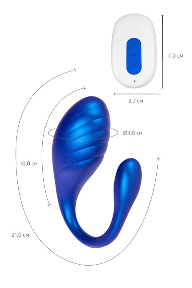 Синее виброяйцо Choppy с управлением через приложение Синее виброяйцо Choppy с управлением через приложение
