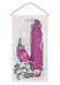 Лиловый вибратор FUNKY BUNNY со стимулятором клитора - 18,5 см.
