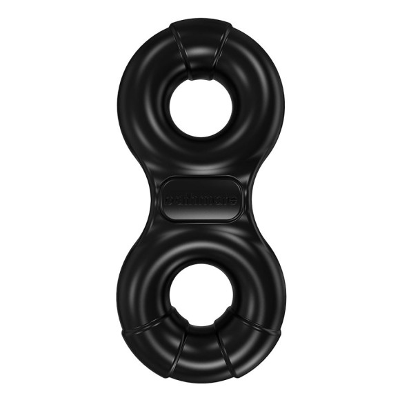 Чёрное эрекционное виброкольцо Eight