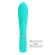Бирюзовый вибратор-кролик с рёбрышками Prescott - 20 см. Бирюзовый вибратор-кролик с рёбрышками Prescott - 20 см.