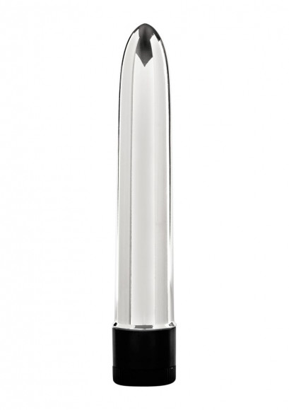 Серебристый вибратор Retro Slimline - 16 см. Серебристый вибратор Retro Slimline - 16 см.