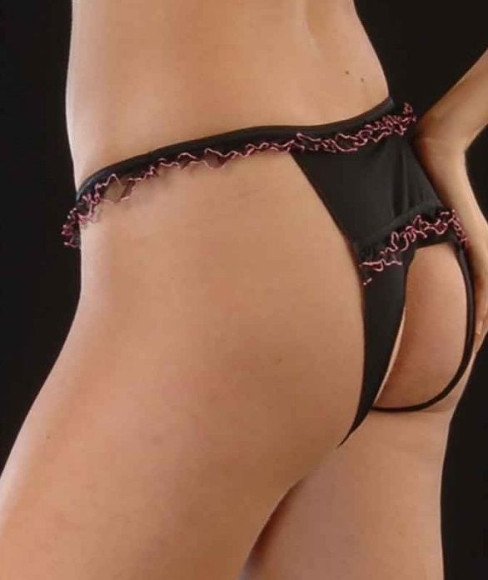 Соблазнительные трусики с рюшами и открытыми ягодицами Соблазнительные трусики с рюшами и открытыми ягодицами