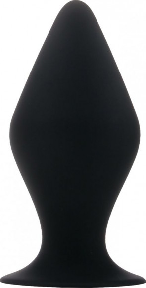Чёрная малая анальная пробка Butt Plug with Suction Cup Small