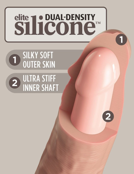 Телесный фаллоимитатор 7 Silicone Dual Density Cock - 21 см. Телесный фаллоимитатор 7 Silicone Dual Density Cock - 21 см.